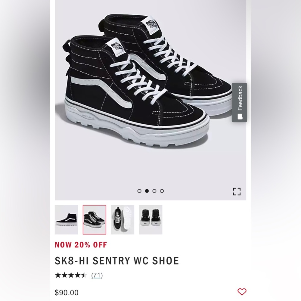 Vans Sentry Sk8 Hi WC waffle cup shoe